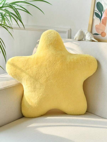 Valentine's Day Decorative Pillow Adorable Star-Shaped Plush Pillow Soft Faux Rabbit Fur Pillow For Sofa, Bedroom, And Living Room Valentine's Day And New Year Home Decor, Valentine's Day Gift For Your Loved One